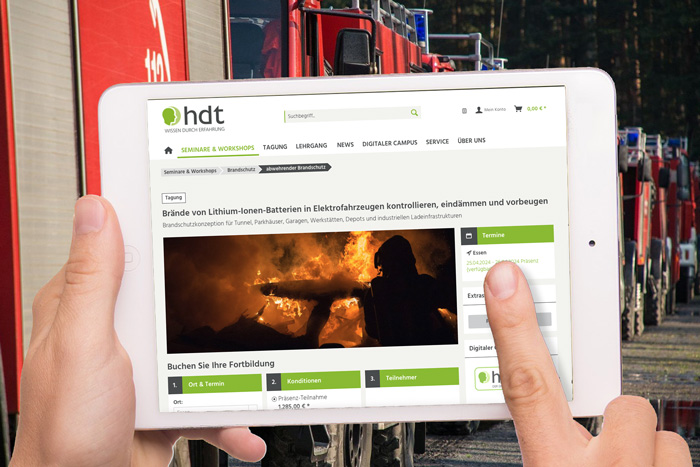 Brandgefährlich? HDT-Tagung informiert rund um den sicheren Umgang mit Lithium-Ionen-Batterien - Copyright HDT