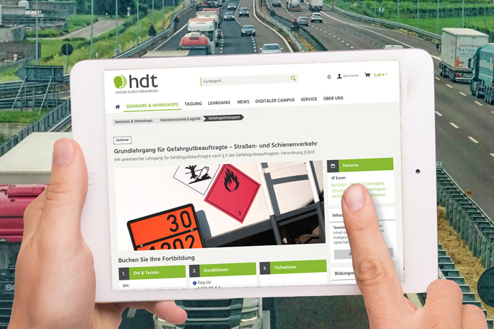Weil das Risiko stets mitfährt: HDT-Grundlehrgang für Gefahrgutbeauftragte © HDT